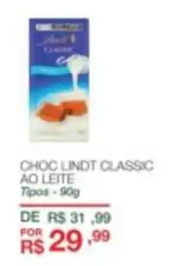 St Marche Choc lindt classic ao leite oferta