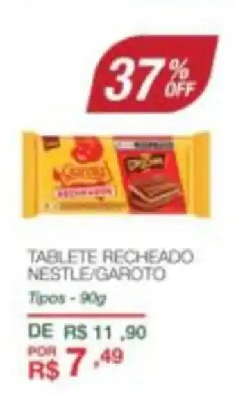 Tablete recheado nestle/garoto