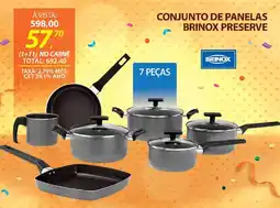 Lojas Cem Conjunto de panelas brinox preserve oferta