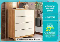 Lojas Cem Cômoda paraná luxo oferta