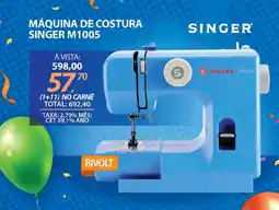 Lojas Cem Máquina de costura singer m1005 oferta