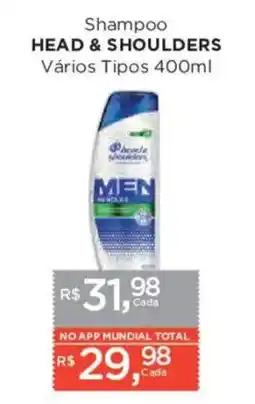 Supermercados Mundial Shampoo head & shoulders vários tipos oferta