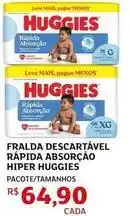 Assaí Atacadista Huggies - fralda descartável rapida absorcao hiper oferta