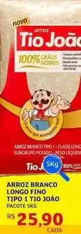 Assaí Atacadista Nobre - arroz branco longo fino tipo 1 tio oferta