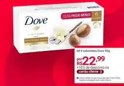 Lojas Americanas Dove - kit 6 sabonetes oferta
