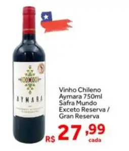 Shibata Supermercados Vinho Chileno Aymara Safra Mundo Exceto Reserva / Gran Reserva oferta