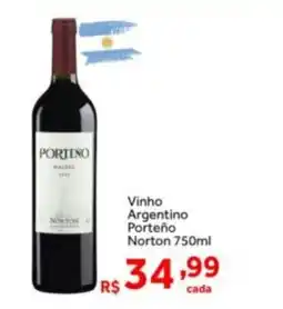 Shibata Supermercados Vinho Argentino Porteño Norton oferta