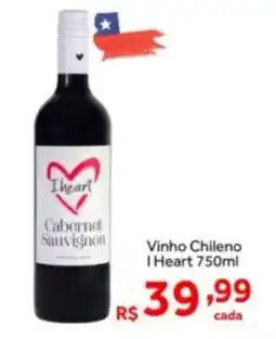 Shibata Supermercados Vinho Chileno I Heart oferta