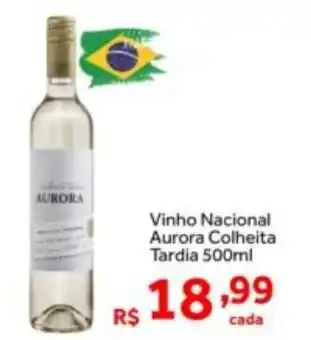 Shibata Supermercados Vinho Nacional Aurora Colheita Tardia oferta
