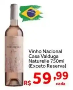 Shibata Supermercados Vinho Nacional Casa Valduga Naturelle (Exceto Reserva) oferta
