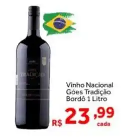 Shibata Supermercados Vinho Nacional Góes Tradição Bordô oferta