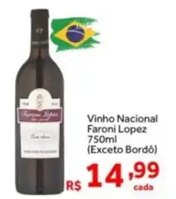 Shibata Supermercados Vinho Nacional Faroni Lopez (Exceto Bordô) oferta