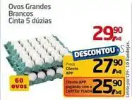 Tenda Atacado Ovos grandes brancos cinta 5 duzias oferta
