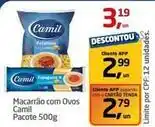 Tenda Atacado Camil - macarrão com ovos oferta