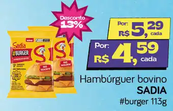Cometa Supermercados Hambúrguer bovino sadia oferta