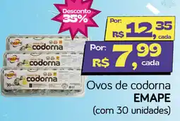 Cometa Supermercados Ovos de codorna emape oferta