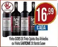 Dovale vinho goes 1l tinto quinta dos vinhedos ou vinho santome 1l bordo suave oferta
