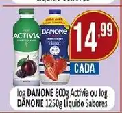 Dovale log DANONE 800g Activia ou log DANONE 1250g Líquido Sabores oferta