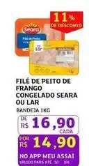 Assaí Atacadista Seara - file de peito de frango congelado oferta