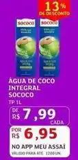 Assaí Atacadista Sococo - agua de coco integral oferta
