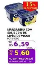 Assaí Atacadista Vigor - margarina com sal e 77% de lipidios oferta