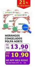 Assaí Atacadista 21 - morangos congelados polpa norte oferta