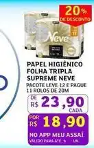 Assaí Atacadista Neve - papel higiênico folha tripla supreme oferta