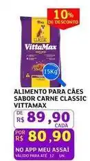 Assaí Atacadista Vittamax - alimento para cães sabor carne classic oferta