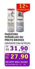 Assaí Atacadista Brinox - faqueiro vermelho ou preto oferta