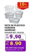 Assaí Atacadista Sanremo - pote de plástico oferta