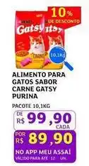 Assaí Atacadista Purina - alimento para gatos sabor carne gatsy oferta