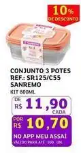Assaí Atacadista Sanremo - conjunto 3 potes sr125/c55 oferta