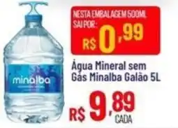 Max Atacadista Água Mineral sem Gás Minalba Galão oferta