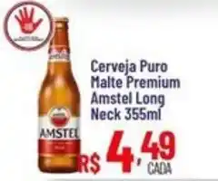 Max Atacadista Cerveja Puro Malte Premium Amstel Long Neck oferta