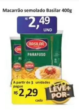Paulistão Supermercados Macarrão semolado basilar oferta