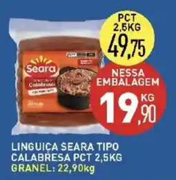 Calvo Atacadista linguica seara tipo calabresa oferta