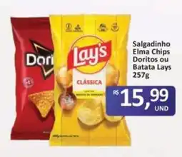 Paulistão Supermercados Salgadinho Elma Chips Doritos ou Batata Lays Clássica oferta