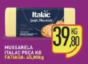 Calvo Atacadista Mussarela italac peça kg oferta