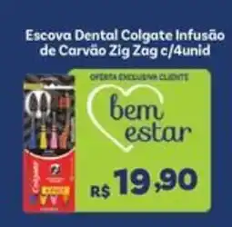 Covabra Supermercados Escova Dental Colgate Infusão de Carvão Zig Zag oferta
