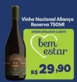 Covabra Supermercados Vinho Nacional Aliança Reserva oferta