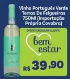 Covabra Supermercados Vinho Português Verde Terras De Felgueiras oferta