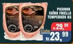 CoopBom Picanha suína friella temperada oferta