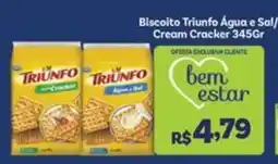 Covabra Supermercados Biscoito Triunfo Água e Sal/ Cream Cracker oferta