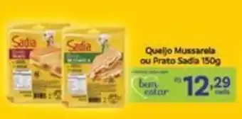 Covabra Supermercados Queijo Mussarela ou Prato Sadia oferta