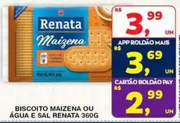 Roldão Biscoito maizena ou água e sal renata oferta