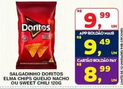 Roldão Salgadinho Doritos Elma Chips Queijo Nacho Ou Sweet Chili oferta