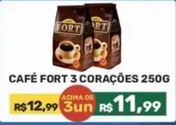 Calvi Supermercados Café fort 3 corações oferta