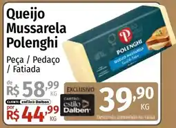 Supermercado Dalben Queijo Mussarela Polenghi oferta
