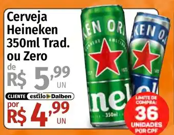 Supermercado Dalben Cerveja Heineken 350ml Trad. ou Zero oferta