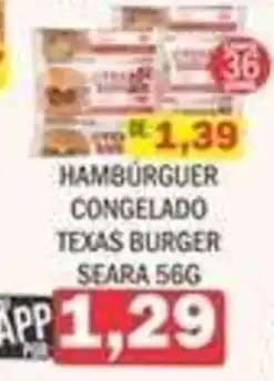 Supermercados Mendonça Hambúrguer congelado texas burger oferta